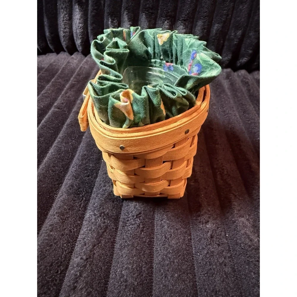 1998 MINI LONGABERGER WALL HANGING / FREE STANDING BASKET W/ PROTECTOR/ Liner